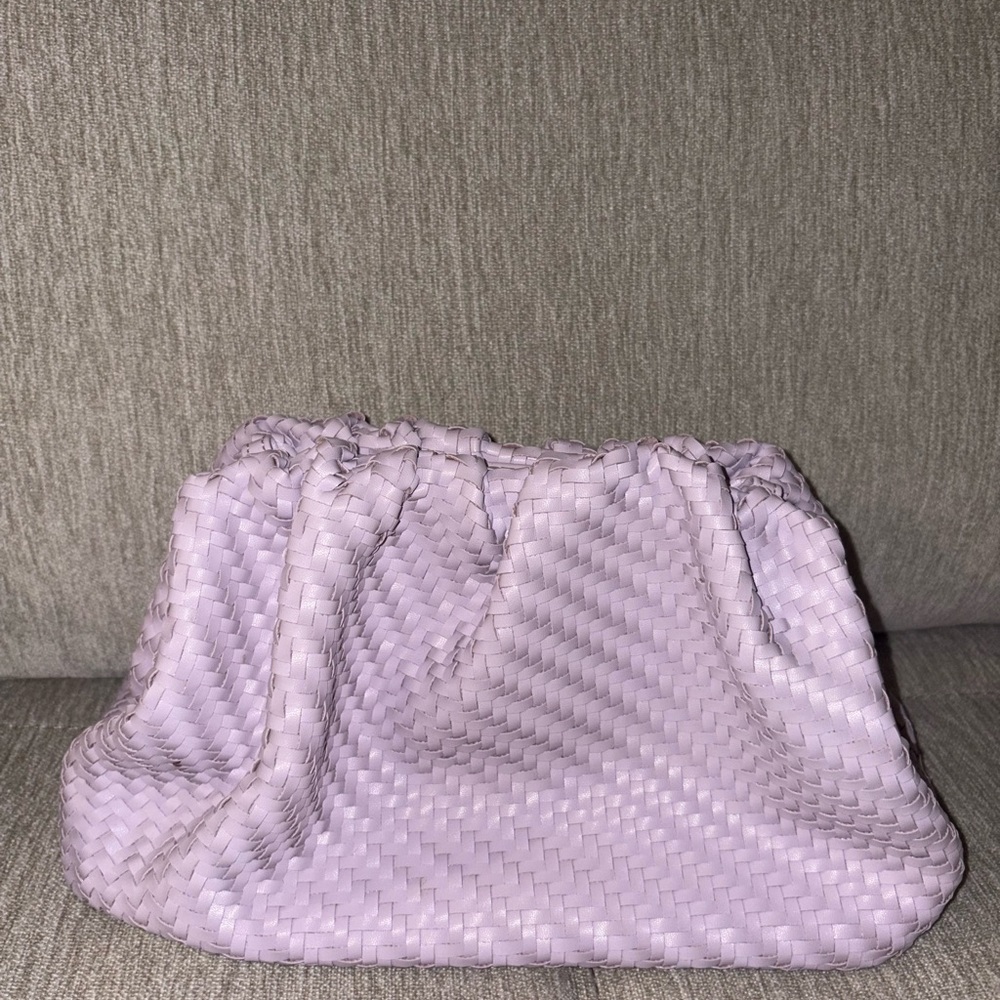Anthropologie Elegant Lavender Woven Clutch